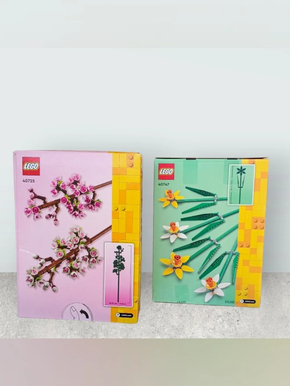 LEGO Botanicals Cherry Blossoms 40725 + Daffodils 40747 • NEW